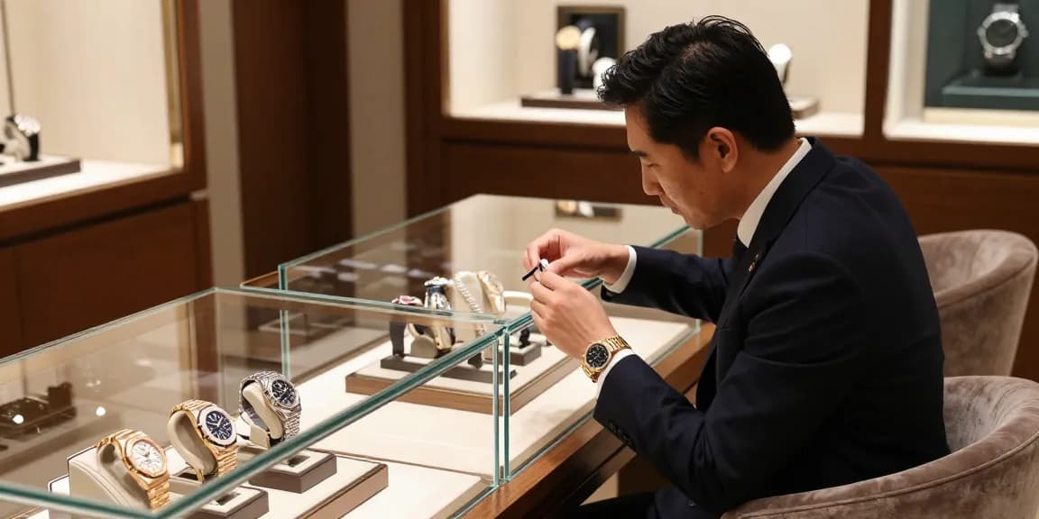 Explore super clone watches in a luxurious boutique with detailed craftsmanship.