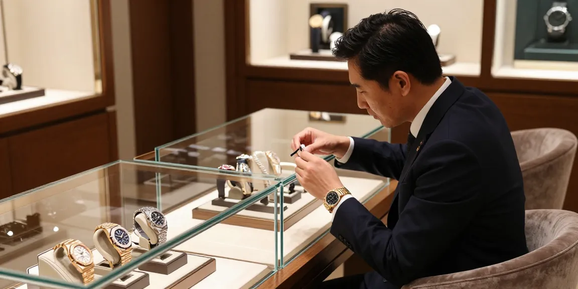 Explore super clone watches in a luxurious boutique with detailed craftsmanship.