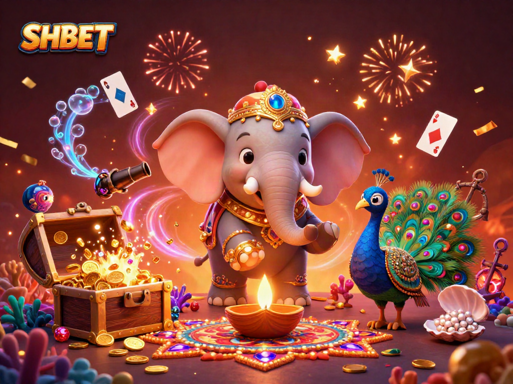 Engage with SHBET at the vibrant online casino experience featuring festive elements.