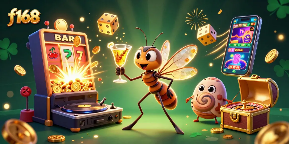 Experience thrilling gameplay with f168's dynamic casino scene filled with action and excitement.