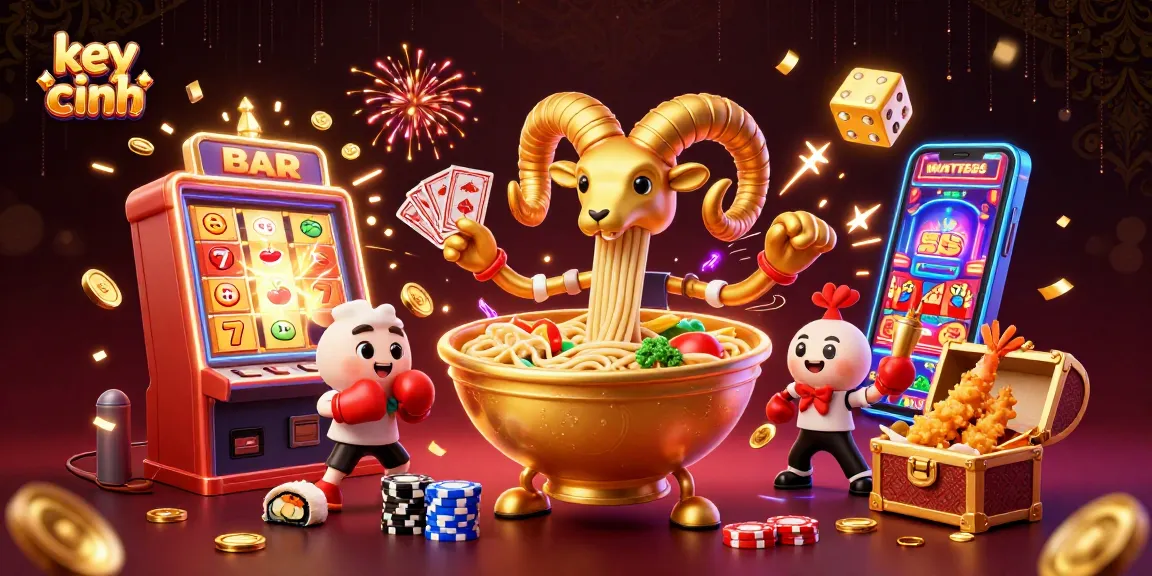 Experience the thrill of key chính with a vibrant casino scene featuring unique cartoon characters.
